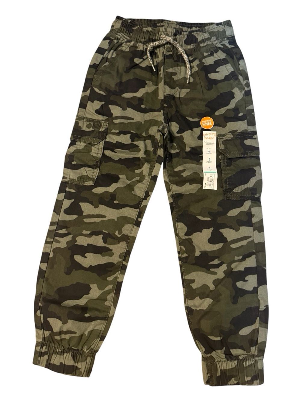 jumping beans Olive & Dark Green Camouflage Cargo Joggers